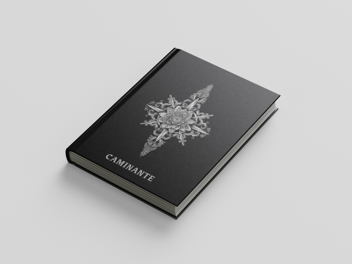 Caminante Tarot Deck with Hardback Guide Book | Silver Foil | Blackcore Cardstock | Black Matte Edges