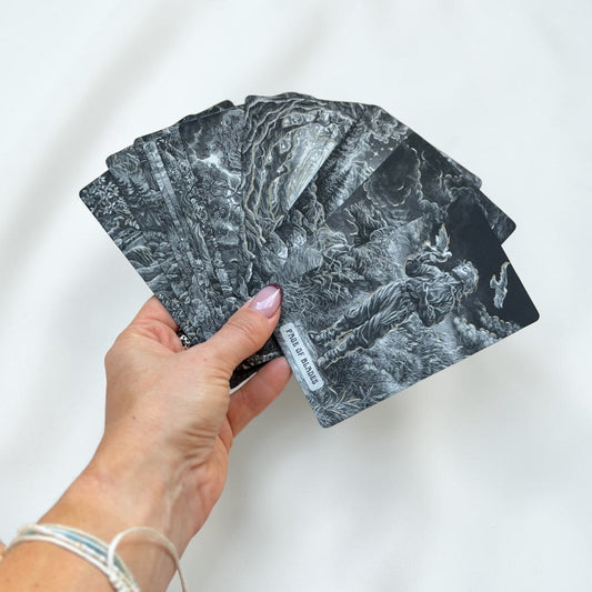 Caminante Tarot Deck | Silver Foil | Blackcore Cardstock | Black Matte Edges