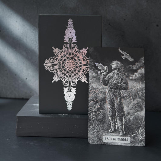 Caminante Tarot Deck | Silver Foil | Blackcore Cardstock | Black Matte Edges