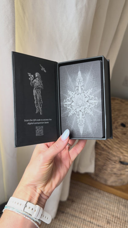Caminante Tarot Deck | Silver Foil | Blackcore Cardstock | Black Matte Edges